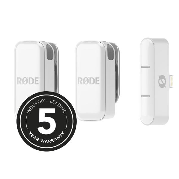 Rode Wireless Micro Drahtloses Mikrofon Lightning Weiss mit Soft-Case