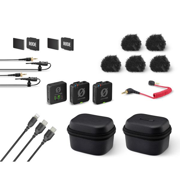 Rode Wireless Pro Mikrofon-Set mit Handadapter und Fell-Windschutz