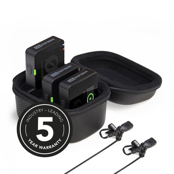 Rode Wireless Pro Mikrofon-Set mit Handadapter und Fell-Windschutz
