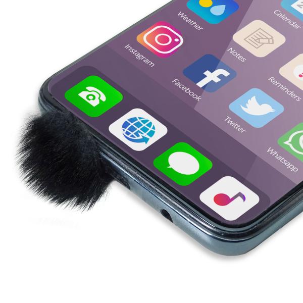 K&M 19747 Smartphone-Halter mit Fellwindschutz