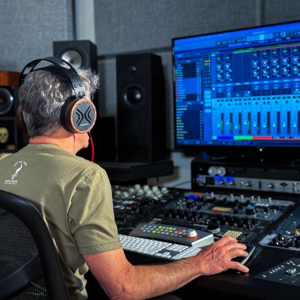 Ollo Audio Kopfhörer X1 1.0 offene Bauweise mit Tisch-Stativ