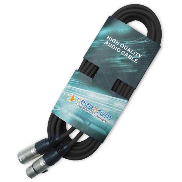 keepdrum Mikrofonkabel Set XLR 3-polig Länge 10m in 7 Farben