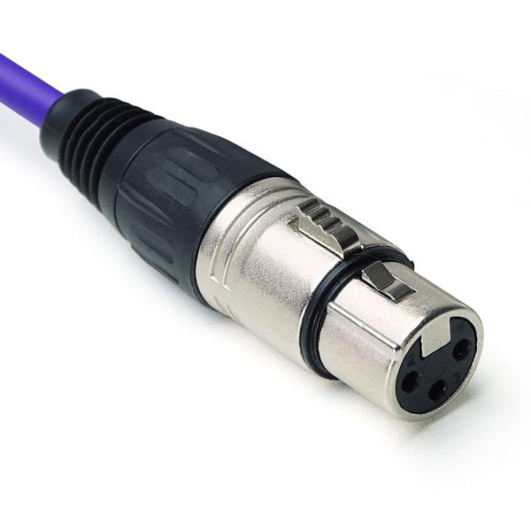 keepdrum Mikrofonkabel XLR 3-polig 10m Lila 4 Stück