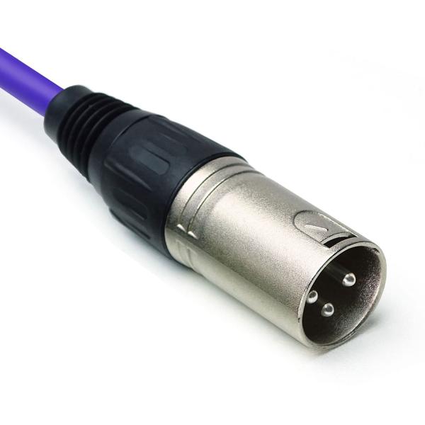 keepdrum Mikrofonkabel XLR 3-polig 10m Lila 4 Stück