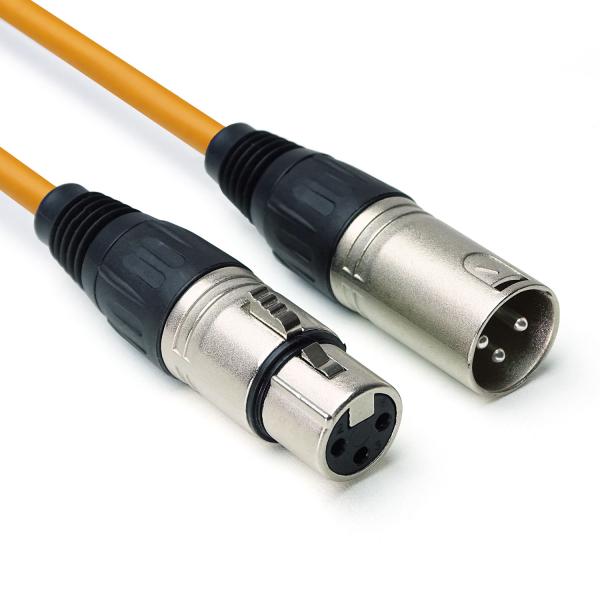 keepdrum Mikrofonkabel XLR 10m Orange Lila 2 Stück