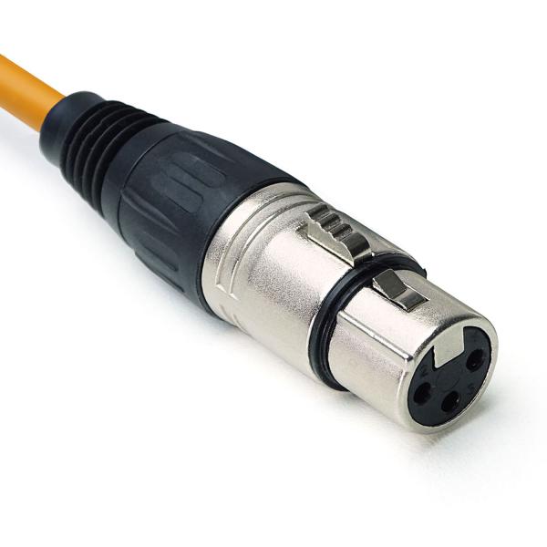 keepdrum Mikrofonkabel XLR 3-polig 6m Orange 4 Stück