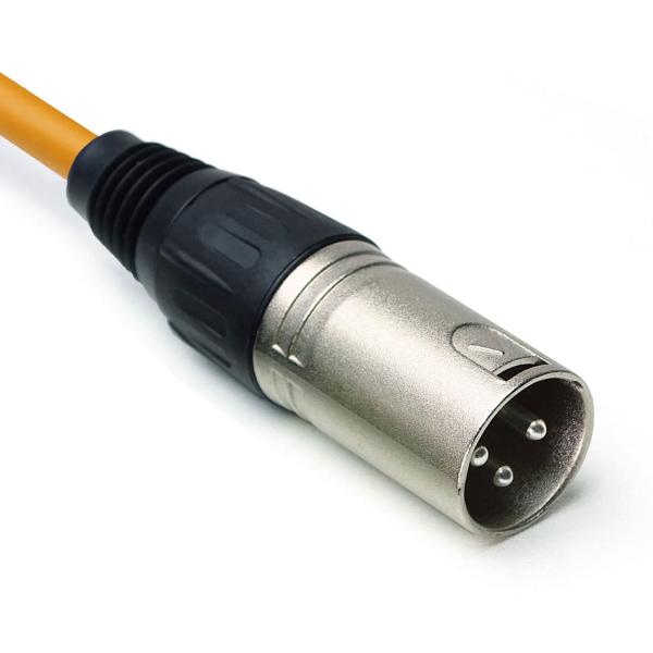 keepdrum Mikrofonkabel XLR 3-polig 6m Orange 4 Stück