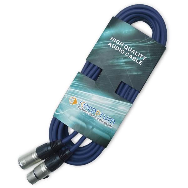 keepdrum MC-001XX BL 10m Mikrofonkabel XLR Blau