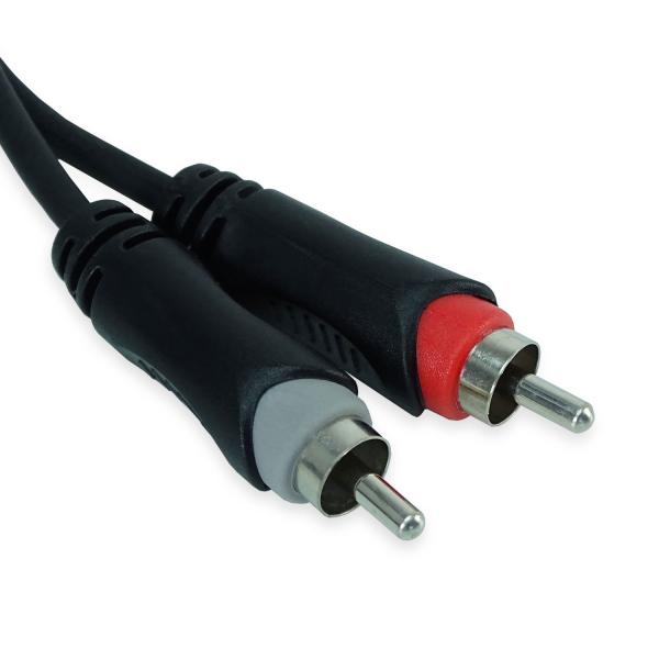 keepdrum YC017 Y-Adapter 6,3mm Mono Klinke zu Stereo RCA Cinch Stecker