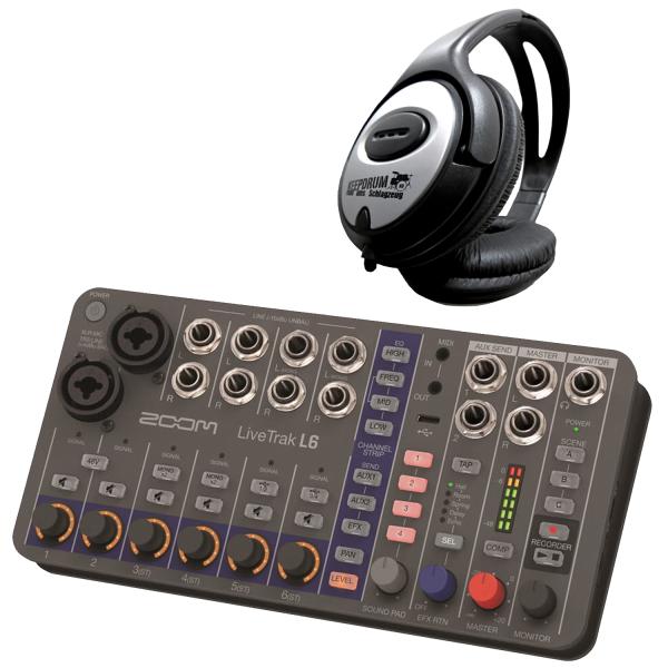 Zoom Mischpult LiveTrak L-6 Digitaler Mixer mit Kopfhörer