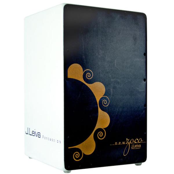 J.Leiva Zoco Black and White Cajon mit Tasche und Pad