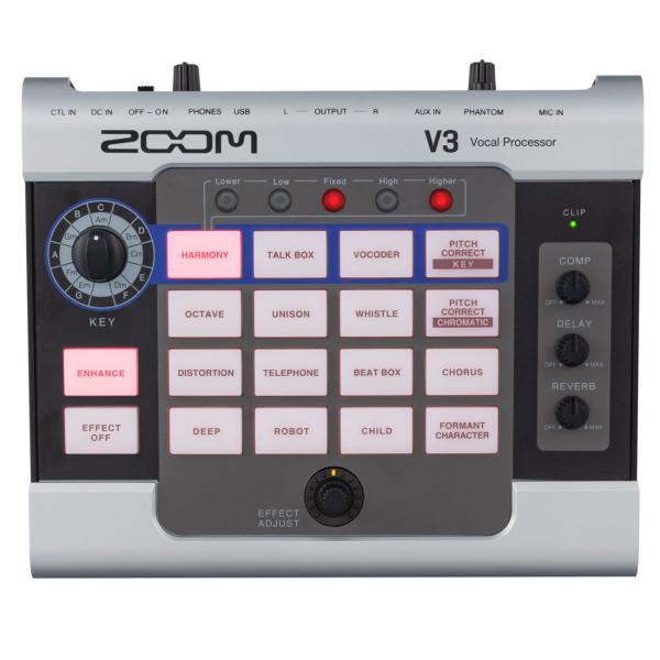 Zoom V3 Vocal Effektgerät mit XLR-Kabel 6m