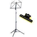 K-M Notenständer Schwarz 10065 mit Notenklammer