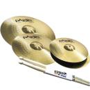 Paiste 101 Brass Becken-Set 14-16-20 mit Sticks