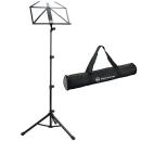 K-M 10810 Notenpult aus Stahl Schwarz mit Tasche