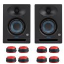 Presonus Eris Studio 4 Boxen 1 Paar mit Boxen-Füße in Rot