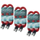keepdrum DMX-Kabel Set Rot je 2x 3m 10m 15m