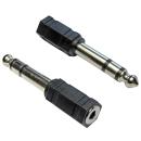 keepdrum ADA059 Klinken-Adapter 3,5mm Buchse zu 6,3mm 2-STÜCK