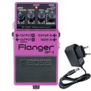 Boss BF-3 Flanger Pedal Effektgerät mit Netzteil