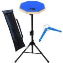 keepdrum DP-BL8 Practice Pad mit Stativ mit Anhänger