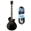 ESP LTD EC-401BK E-Gitarre Schwarz mit Kabel
