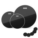 Evans ETP-CHR-F Black Chrome Tompack Fusion 10-12-14 mit Damper Pads