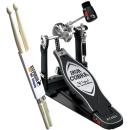 Tama Fußmaschine Iron Cobra HP900RN mit Schlagzeugstöcken