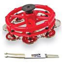 Latin Percussion LP 193 Click HiHat Tambourin mit Schlagzeugstöcken