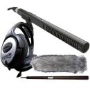 Rode NTG-1 - Windschutz - Boompole und Kopfhörer