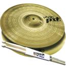 Paiste PST3 13 Zoll HiHat Becken mit Schlagzeugstöcken