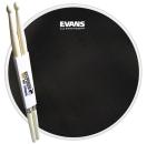 Evans TT14SO01 SoundOff Meshhead Fell 14 mit Drumsticks