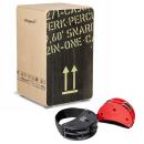 Schlagwerk Cajon CP404 BLK Schwarz mit Fußtambourin-Set