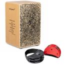 Schlagwerk Cajon CP82 Rudiments Fingerprint mit Fußtambourin-Set