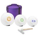 keepdrum Klangschalen-Set 3-Chakren Set farbig mit Zubehör