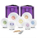 keepdrum Klangschalen-Set Chakra Set Color 6-12 Zoll mit Zubehör