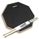 keepdrum Übungspad DP-BK8 schwarz 8 Zoll mit Drumsticks 1 Paar