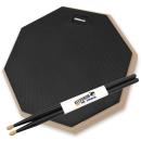 keepdrum Übungspad DP-BK12 schwarz 12 Zoll mit Drumsticks 5BB 1 Paar