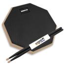 keepdrum Übungspad DP-BK8 schwarz 8 Zoll mit Drumsticks 5BB 1 Paar