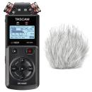 Tascam Audio-Recorder DR-05XP mit Windschutz