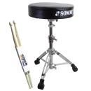 Sonor Schlagzeughocker DT-270 mit Schlagzeugstöcken