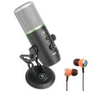 Mackie USB-Mikrofon EM-Carbon mit In-Ear Kopfhörer