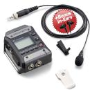 Zoom F1-LP Field Rekorder mit Lavalier Mikrofon  + Bonus In-Ear Kopfhörer