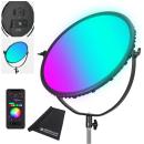 Neewer Videoleuchte GR18C Rundes LED Panel RGB 18 Zoll mit Mikrofasertuch