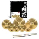 Meinl Beckenset HCS-SCS 6 teilig mit Schlagzeugstöcken