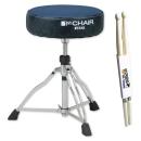 Tama Schlagzeughocker HT430CVNB Rundsitz Blau mit Schlagzeugstöcken