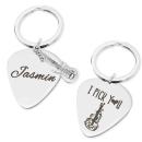 keepdrum Personalisierter Schlüsselanhänger Plektrum I Pick You mit Gravur