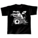 Rock You Drummer Schlagzeug T-Shirt Kroko Größe S