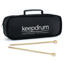 keepdrum Tasche MB01BK für Glockenspiele schwarz mit 1 Paar Schlägel
