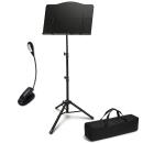 keepdrum Notenpult MUS024 Notenständer klappbar mit LED-Leuchte