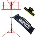 keepdrum Notenständer Rot MUS2RD mit Notenklammer